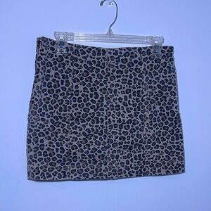 Cheetah print mini skirt